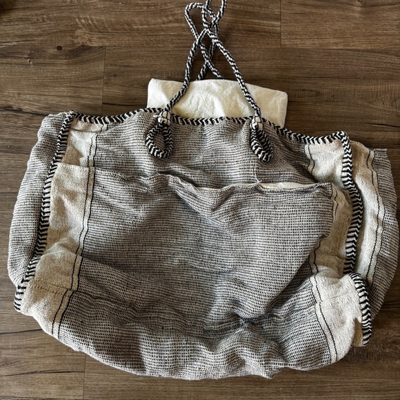 hand loomed large cotton tote bag - Picture 1 of 6